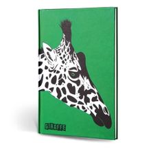 Le Color Çizgili Zürafa Hayvan Figürlü Dokulu Defter