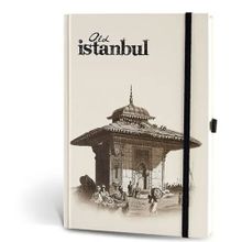 Le Color Eski İstanbul Journal Çizgili Lastikli Çeşme Defter