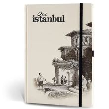 Le Color Eski İstanbul Journal Çizgili Lastikli Konak Defter