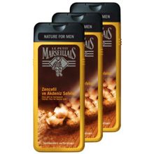 Le Petit Marseillais Men Zencefil ve Akdeniz Selvisi 3x400 ml Duş Jeli
