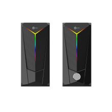 Lecoo DS104 Siyah 3.5 mm Jack 6W RGB Aydınlatmalı Masaüstü Kablolu USB Hoparlör