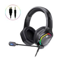 Lecoo HT403 3.5 mm Jack+USB Kulak Üstü RGB Gaming Oyuncu Kulaklığı