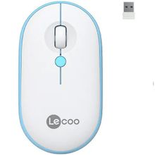Lecoo WS212 Beyaz Mavi 1600 DPI USB Kablosuz Mouse