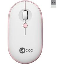 Lecoo WS212 Beyaz Pembe 1600 DPI USB Kablosuz Mouse