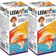 Ledapharma Ledafish Omega-3 Portakal Aromalı 2x150 ml Balık Yağı