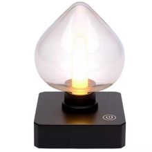 Ledx Yqx-Anl95-B03 Amber Renkli Alev Efektli Dokunmatik Masa Lambası 800Mah Şarjlı