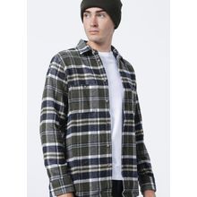 Lee Cooper 2410036118 Ekose Haki Erkek Gömlek