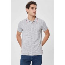 Lee Cooper Andy Gri Melanj Polo Yaka Erkek T-shirt