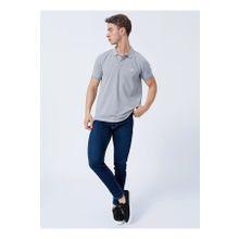 Lee Cooper Big Twins Gri Melanj Polo Yaka Erkek T-shirt