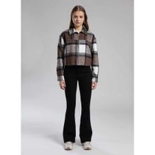 Lee Cooper Brielle Kahve Ekose Ceket, S, 261 LCF 231001, KAHVE EKOSE, Kadın