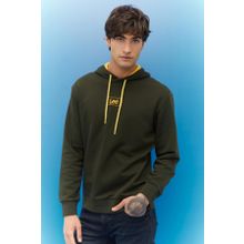 Lee L212302801_L212302 Kapüşon Yaka Haki Erkek Sweatshirt