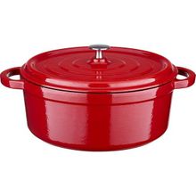 Leggno Gourmet Flame Kırmızı 20 cm Demir Döküm Derin Tencere