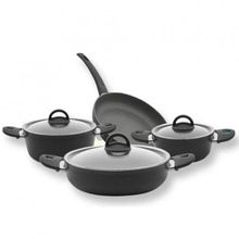 Leggno Neo2121set04 18 cm ve 22 cm Derin Tencere 7 Parça Granit Set
