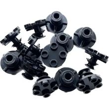 Lego Black Plate Round 2x2 10 Adet Thin With Rotation Stem Parçalar