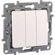 Legrand 767103 Salbei Beyaz Üçlü Anahtar