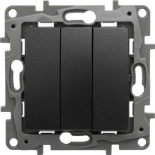 Legrand 768603 Raventi Siyah Üçlü Anahtar