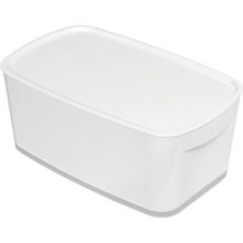 Leitz 52191001 A5 MyBox KapaklıParlak Görünüm Plastik Beyaz Gri Küçük 5 l Saklama Kutusu