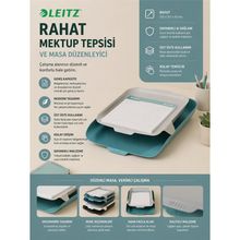 Leitz 52590061 Mavi Rahat Mektup Tepsisi ve Masa Düzenleyici