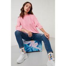 Lela 5863323 Pembe Kadın Sweatshirt