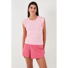 Lela 5864019 Toz Pembe Kadın T-shirt