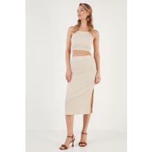 Lela 5865600 Olive Kadın Etek