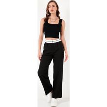 Lela 611PL061 Siyah Kadın Pantolon