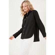 Lela CF21S163867 Siyah Kadın Gömlek