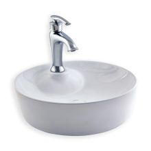 Lena E-4043 Beyaz Tezgah Üstü Porselen Lavabo