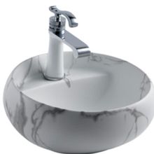Lena EH-4660M6 Beyaz Mermer Tezgah Üstü Lavabo
