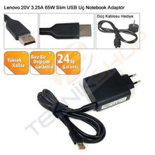 Lenovo Ideapad Yoga 3 14 20V 3.25A 65W Uyumlu Notebook Adaptör