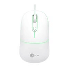Lenovo Lecoo MS110 RGB Sessiz Tuşlu Kablolu Beyaz Optik Mouse