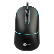 Lenovo Lecoo MS110 RGB Sessiz Tuşlu Kablolu Siyah Optik Mouse