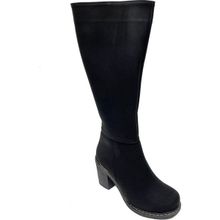 Leona 2503-21 Deri Trend Fashion Siyah Kadın Çizme