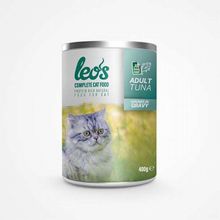 Leo's 12x400 gr Ton Balıklı Parça Etli Soslu Kedi Konservesi