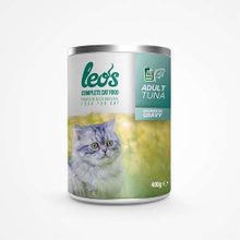 Leo's 24x400 gr Ton Balıklı Parça Etli Soslu Kedi Konservesi