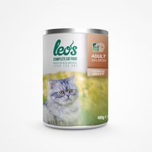 Leo's Somon Parça Etli Soslu 24x400 gr Yetişkin Konserve Kedi Maması