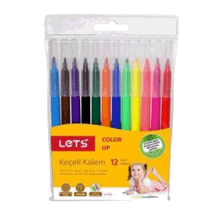 Lets L-7112 12 Renk Keçeli Kalem