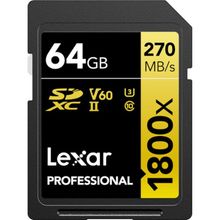 Lexar Gold Series 1800x64 GB SDXC Class 10 UHS-II Hafıza Kartı