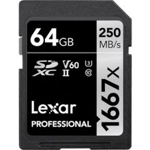 Lexar UHS-II SDXC 1667x 64 gb Professional Hafıza Kartı