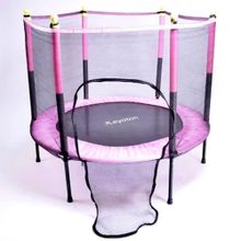 Leyaton 140 cm Pembe Fileli Büyük Boy Trambolin
