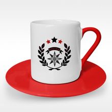 Leydi Collection İsimli Kırmızı 5 Türk Kahvesi Fincanı