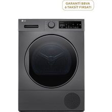 LG RH80T2SP7RM.ADSPLTK Koyu Gümüş Isı Pompalı Kurutma Makinesi 8 kg