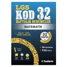 Lgs Matematik Kod 32 Haftalık Denemeler - Tudem Yayınları
