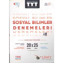 Limit Yayınları TYT Sosyal Bilimler 20x25 Deneme