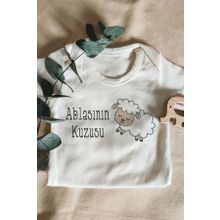Limon Bebek Beyaz Ablasının Kuzusu Yazılı Kısa Kol Body