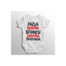 Limon Fazla Bakma Bitanesi Dayıma Benziyorum Yazılı Baskılı Bebek Zıbını