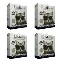 Lindo Cat Premium Aktif Plus Karbonlu Topaklaşan İnce Taneli 4x6 lt Kedi Kumu