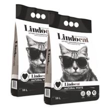 LindoCat Hijyenik Parfümsüz Topaklaşan Kalın Taneli 10 lt x 2 Kedi Kumu