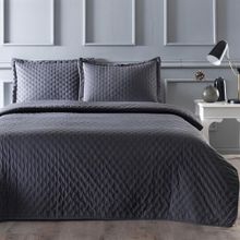 Linens Gardenia Antrasit Çift Kişilik Yatak Örtüsü Seti