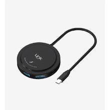 Linktech A200 Premium 7si1 Arada Kablosuz Şarj Pedi USB-C HUB ve Kart Okuyucu